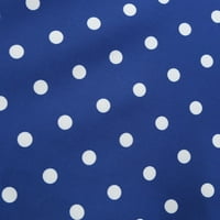 Ženske haljine večernja haljina kratkih rukava srednje duljine s izrezom u obliku slova U I printom ljetna haljina u plavoj boji