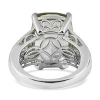 Trgovina prasiolit Chromdiopsid jastuk Sterling srebro srebrni prsten od ružičastog zlata presvučen platinom obećanja za žene Pokloni