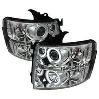 Spyder Chevrolet Silverado 07 - 2500HD 3500HD 07 - Проекторные svjetla - CCFL Halo - LED - Krom - High H - Lo Pogodan za odabir: