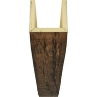 Ekena Millwork 8 W 4 h 12'l 3-strana Riverwood Endurathane Fau Wood Strop Grep, premium star