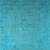 Tradicionalni pravokutni perzijski tepisi u svijetloplavoj boji za prostore tvrtke, 2' 4'
