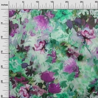 Jednobojna baršunasta tirkizno zelena apstraktna cvjetna tkanina za šivanje tiskana zanatska tkanina širine dvorišta