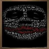 Strip film-mračni vitez - Jokerovo lice u tekstualnom plakatu na zidu, 22.375 34