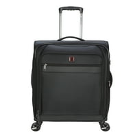 Swiss Tech 28in Softside Provjerila prtljagu s spinnerom na 8 kotača, crno