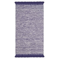 Jednobojni tkani pamučni tepih od pamuka, Ljubičasta, 8 '10'