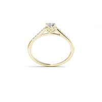 Carat T.W. Dijamantni 10KT žuto zlato zaručnički prsten