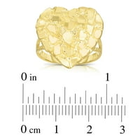 Mali ili veliki prsten od srca od žutog zlata od 10 karata