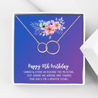 Anavia Happy 18. Birthday Pokloni od nehrđajućeg čelika Modna ogrlica za rođendan Nakit za djevojku, rođendanski poklon za kćer-