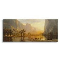 Stupell Industries Valley of Yosemite Albert Bierstadt slikati slikati galerija zamotana platna za tisak zidne umjetnosti, dizajn