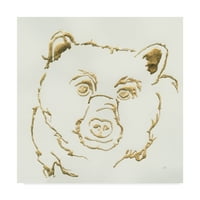 Zaštitni znak likovne umjetnosti 'pozlaćeni crni medvjed' platno umjetnost Chrisa Paschkea