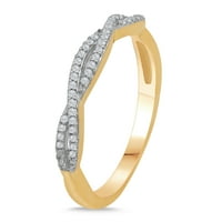10k dijamantni prsten od žutog zlata