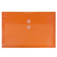 Plastične omotnice, 9.8. 14. 5, 12 pakiranja, narančasta, vezica za gumb, pravna knjižica