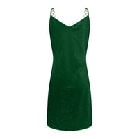 Zelena modna ženska labava haljina s mrežastim izrezom u obliku slova B s reljefnom folijom i gradijentnim otiskom na bokovima