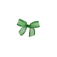 Papirna kravata za sve prigode u smaragdno zelenom najlonu s prozirnim mašnama, 9,63