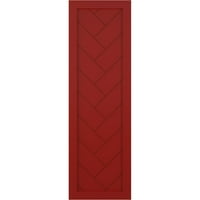 18 W 54 H True Fit PVC s jednim panelom Herringbone Moderni stil Fiksni nosač, vatra crvena