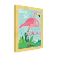 Zaštitni znak likovna umjetnost 'Fancy Flamingos motiv 2' Platno umjetnost Holli Conger