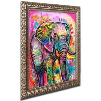 Slon platno umjetnost Deana Russoa, zlatni ukrašeni okvir