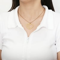 Ogrlica s dva imena po mjeri, privjesak za srce s dva imena, personalizirana ogrlica s imenom srca za žene, poklon za Valentinovo