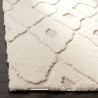 Kolekcija tepiha s geometrijskim prijelaznim prostirkom za trčanje, snježno bijela