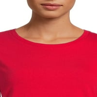 Ženska majica s okruglim vratom s dugim rukavima