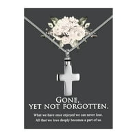 Nakit za kremiranje od nehrđajućeg čelika od nehrđajućeg čelika, komemorativna ogrlica s urnom za uspomenu za osobu s udobnom karticom