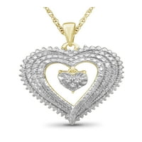 Jewelersclub ogrlica srca s bijelim dijamantnim naglaskom