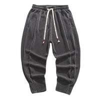 Muške jesensko-zimske labave memorijske natikače Ležerne jednobojne hlače širokih nogavica s džepovima modne uske hlače