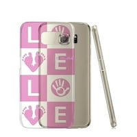 Prozirna torbica KuzmarK za Samsung Galaxy S Edge - Love Baby Girl Pink