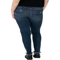 Silver Jeans Co. Ženske plus veličine Suki Srednji uspon Skinny traperice