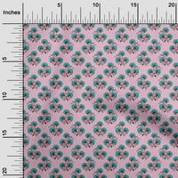 Pamučna poplin tkanina u obliku listova i cvjetnog bloka širine nekoliko centimetara