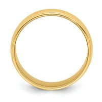Polukružni zaručnički prsten od žutog zlata s Finozrnatom završnom obradom od 9,5 karata veličine 9,5