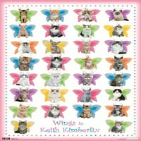 Keith Kimberlin-zidni poster mačići s leptirovim krilima, 22.375 34