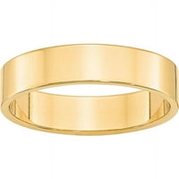 Lagani ravni prsten od žutog zlata od 0 karata