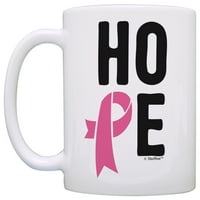 Šalica za kavu od raka dojke Nada s natpisom rak dojke ružičastom vrpcom šalica za kavu za preživjele od raka dojke