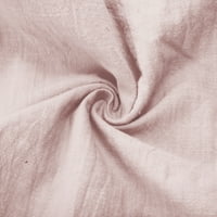 Lanene hlače za žene s visokim strukom i džepovima na plaži široke hlače s elastičnim pojasom Ležerne ljetne duge hlače Modne jednobojne