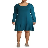 Ženska pletena haljina od pepluma Plus Size $ $ & $