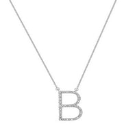 Imperial 1 20CT TDW Dijamantna abeceda B privjesak ogrlica u srebrom sterlinga