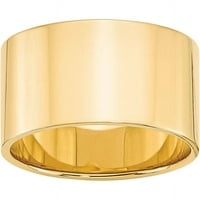 Šuplji ravni karatni prsten od žutog zlata, veličina 8