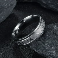 Punk prsten Kreativni prsten od titanovog čelika od rimskih brojeva za zabavu u svakodnevnom životu