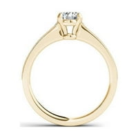 1- Karat T.W. Dijamantski klasični zaručnički prsten od žutog zlata od 14KT