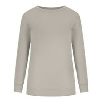 Ženski pulover s okruglim vratom dugih rukava jednobojni vrhovi Plus veličine zimske široke Ležerne majice bluza