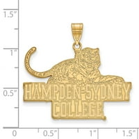 Čvrsto žuto zlato 10k službeni koledž Hampden u Sidneju u Mumbaiju vrlo veliki šarm-privjesak