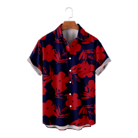 Havajska Cvjetna majica za dječake s kratkim rukavima na kopčanje, majice za plažu za plažu, jeftine odjeće, veličine 100-170-8ND,